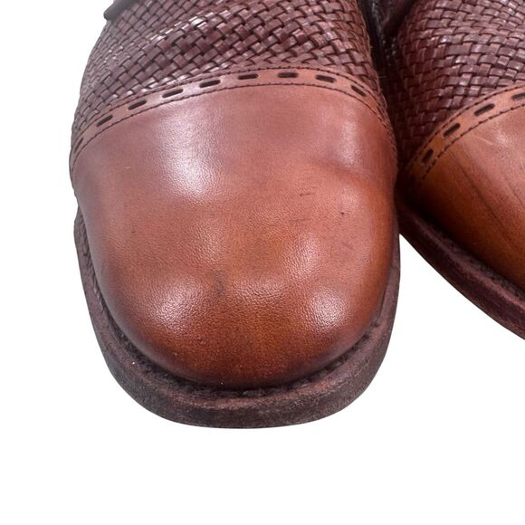 Allen Edmonds New Orleans Brown Braided Weave Cap Toe Leather Shoes - 10.5 B main image 14